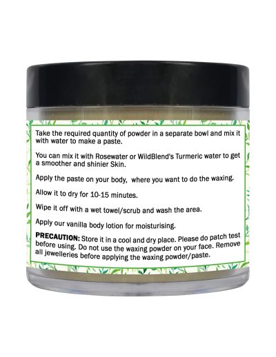 hair removal powder aloevera green clay